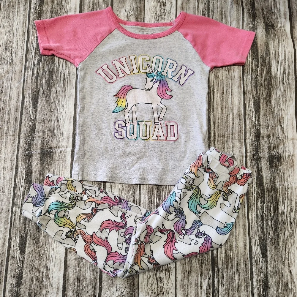 Childrens place unicorn rainbow 2 piece pajamas